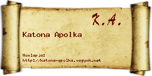 Katona Apolka névjegykártya