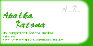 apolka katona business card